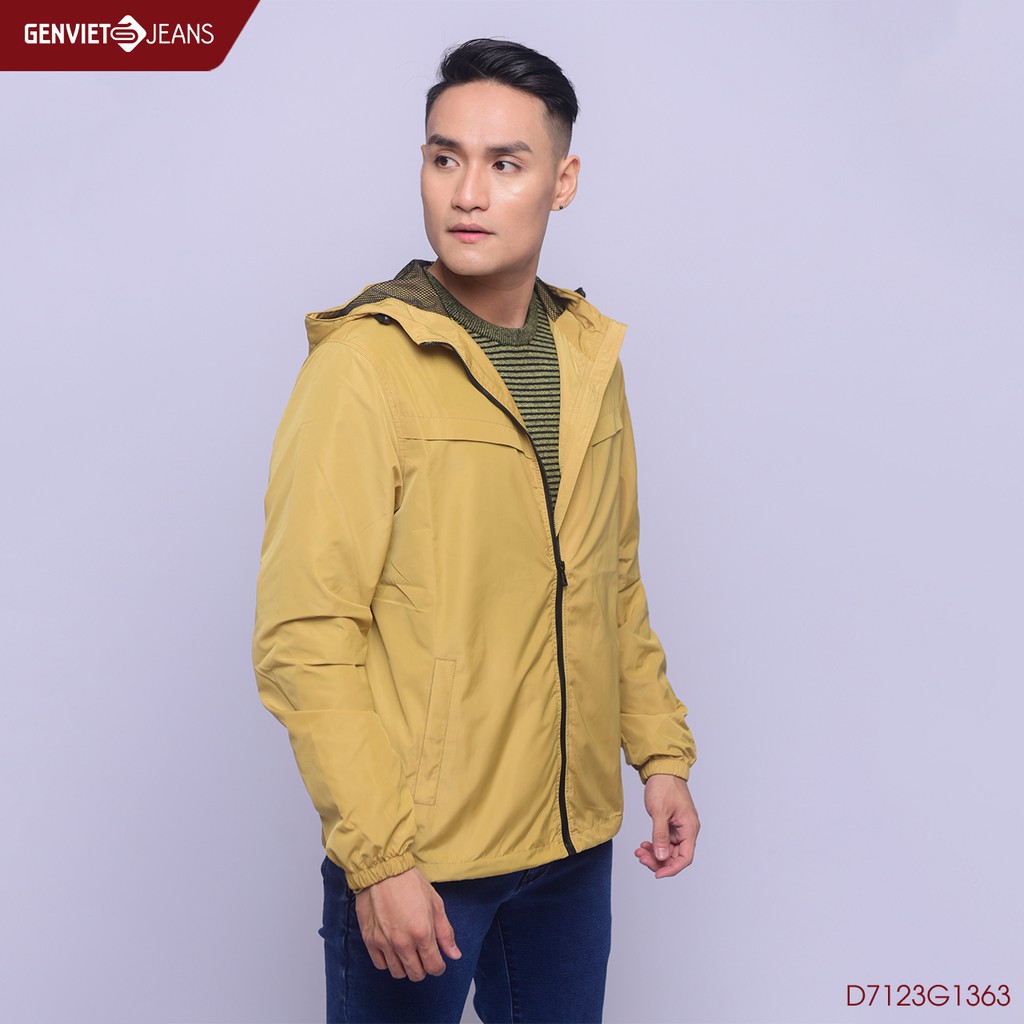 Áo khoác gió dài tay 2 lớp D7123G1363 GENVIET JEANS