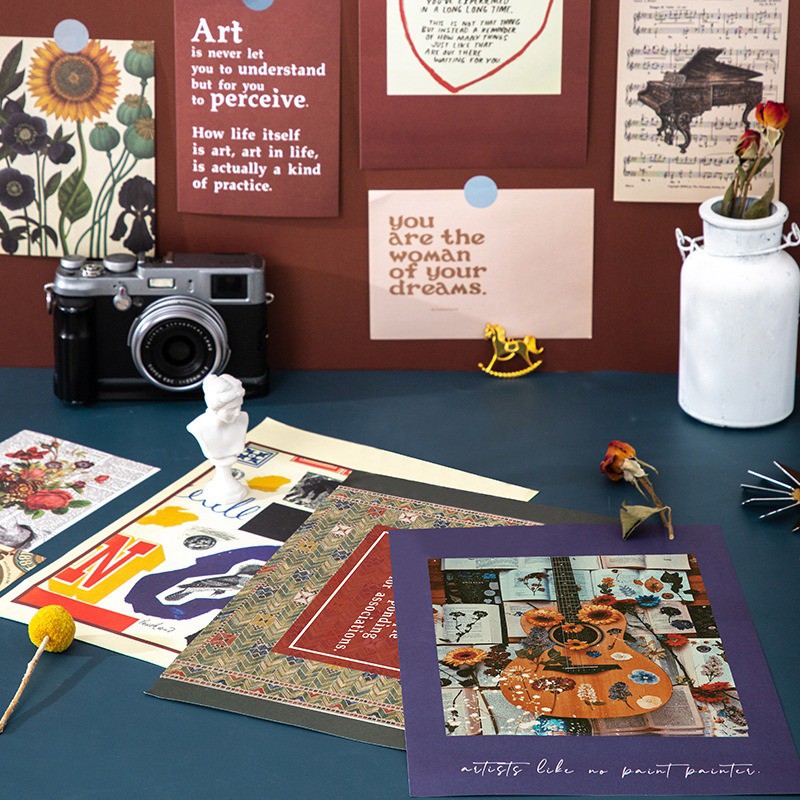 Ảnh trang trí poster dán tường hình decor vintage aesthetic retro postcard bưu thiếp tranh giấy treo phòng ngủ bàn học | BigBuy360 - bigbuy360.vn