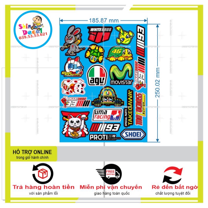 LOGO STICKER DÁN XE MÁY M27 - SHINDECAL2