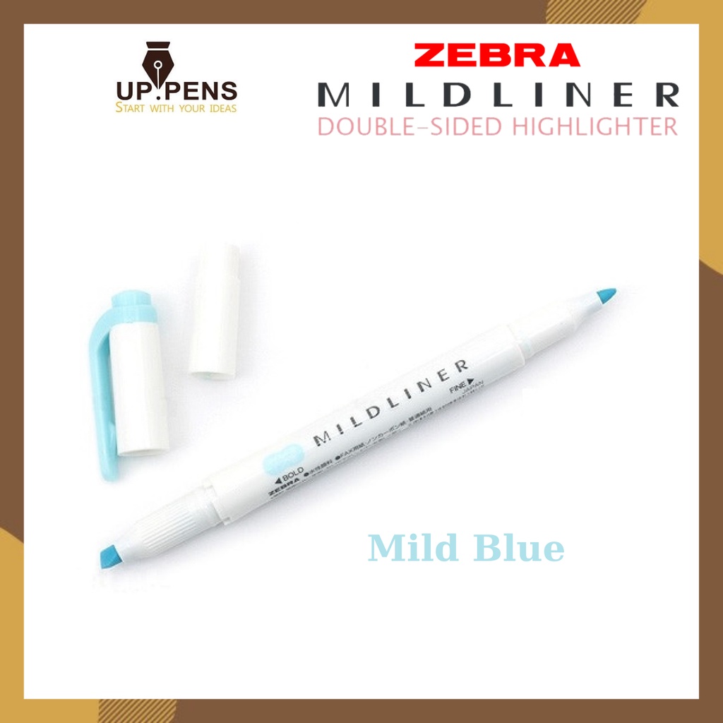 Bút đánh dấu Zebra Mildliner Highlighter - Bold/Five - Màu xanh dương (Mild Blue)