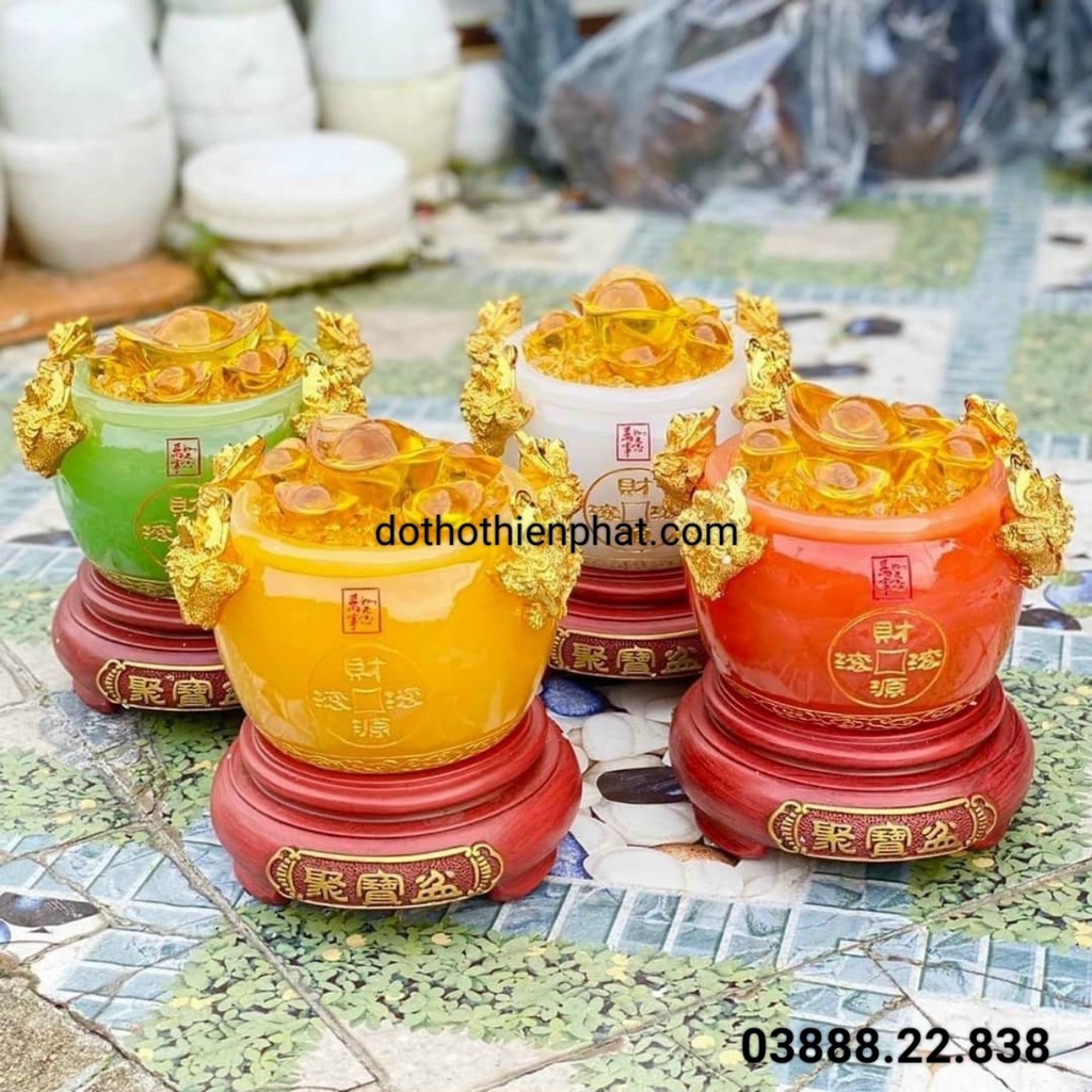 Bát tụ bảo ngọc chiêu tài chiêu lộc nhiều kích thước hàng cao cấp
