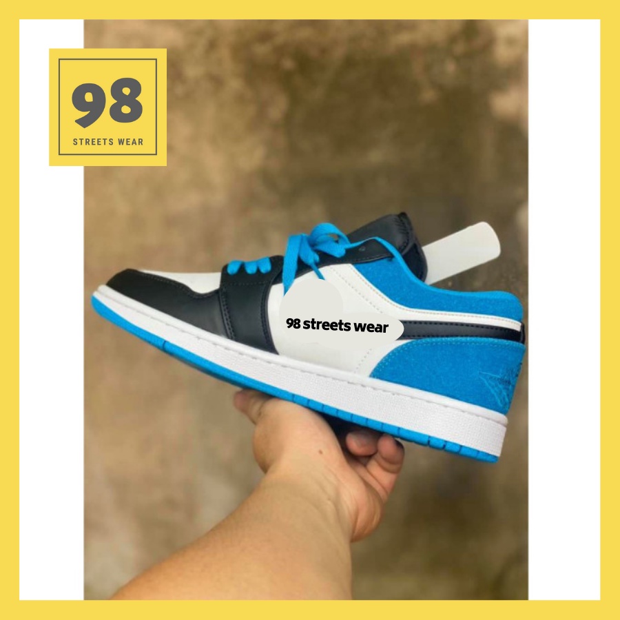 ⚡️[𝐈𝐛 𝐗𝐞𝐦 𝐕𝐃, 𝐀̉𝐧𝐡 𝐂𝐡𝐢 𝐓𝐢𝐞̂́𝐭][𝐅𝐫𝐞𝐞𝐬𝐡𝐢𝐩 + 𝐅𝐮𝐥𝐥𝐛𝐨𝐱]Giày Thể Thao Sneaker Xanh Dương Đen Cổ Thấp, 1 Low SE Laser Blue