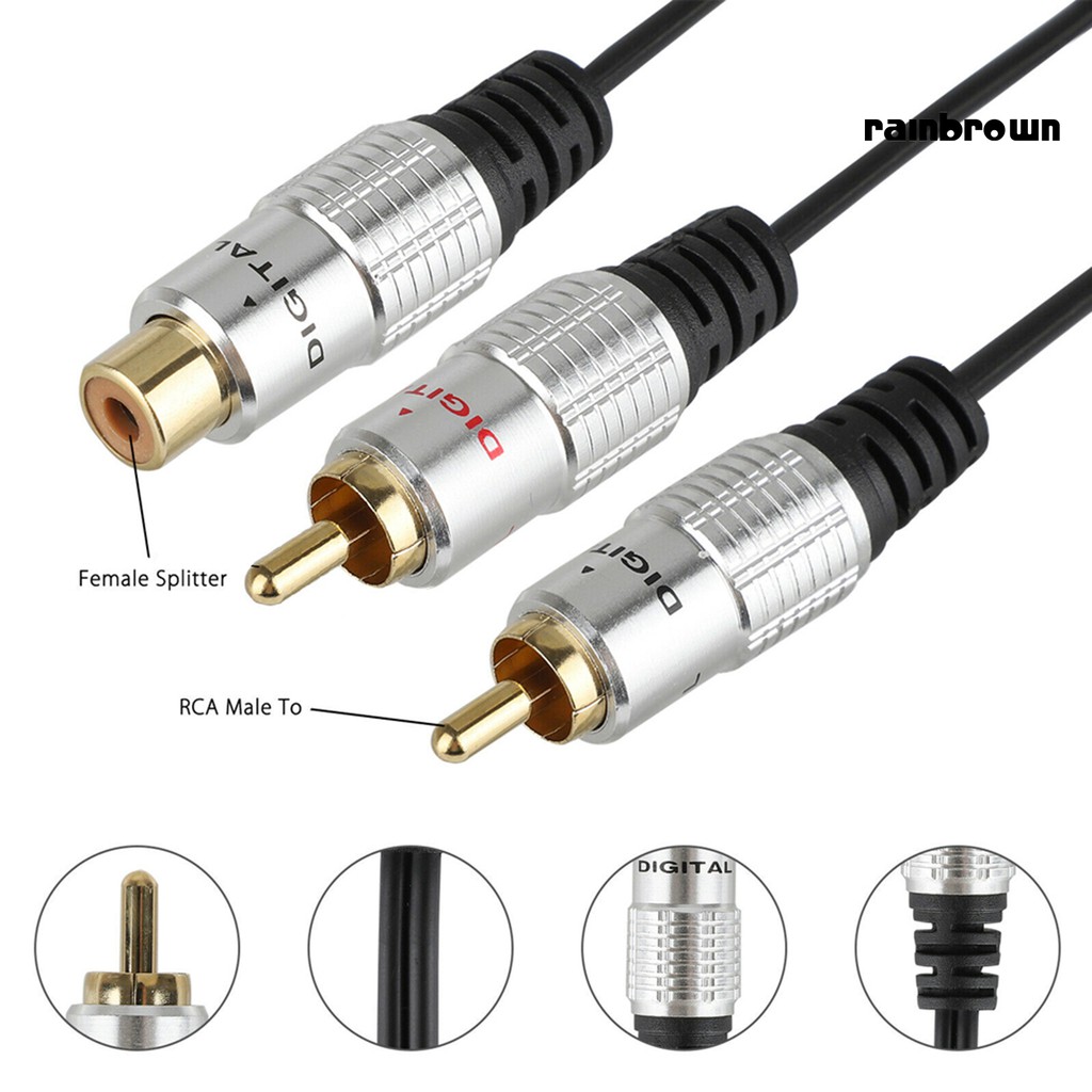 Cáp Chuyển Đổi Âm Thanh Từ Rxl / 2 Rca Male Sang 1 Female-Y