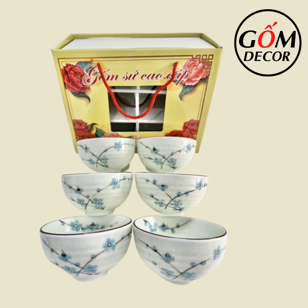 Bát ăn cơm men kem Bát Tràng sang trọng nhiều mẫu đẹp