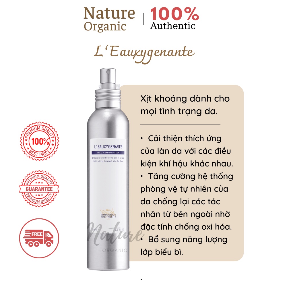 Xịt khoáng L'Eauxygenante dưỡng ẩm, làm dịu, làm tươi mới làn da - K06