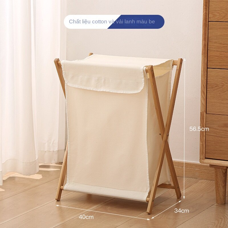 Giỏ Gỗ Đựng Quần Áo Bẩn Có Thể Gấp Gọn Tiện Dụng
