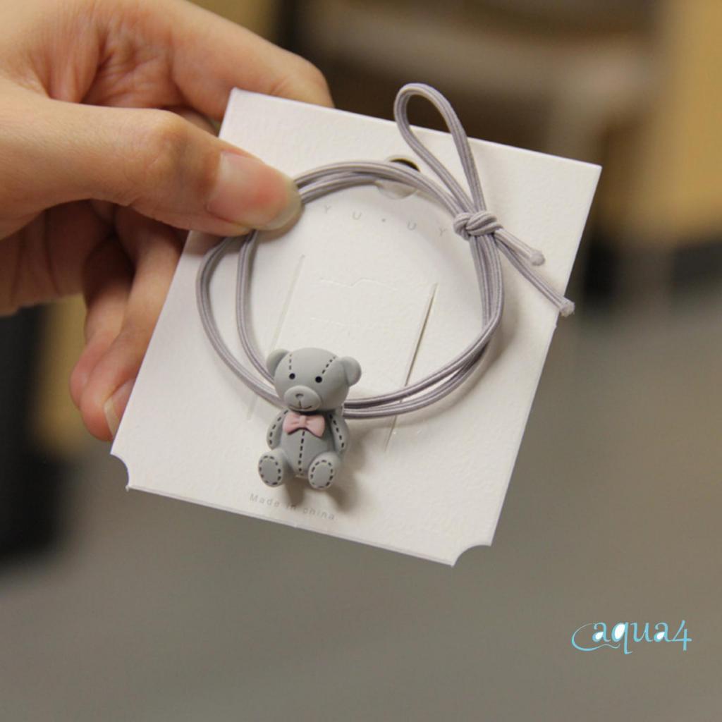 Dây Cột Tóc Co Giãn Hình Gấu Hoạt Hình Cho Nữ