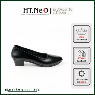 Giày nữ - giày cao gót nữ 3p HT. NEO (5) 100% da bò, đế cao su non dễ đi, chiều cao gót 3cm, kiểu dáng tinh tế CS153