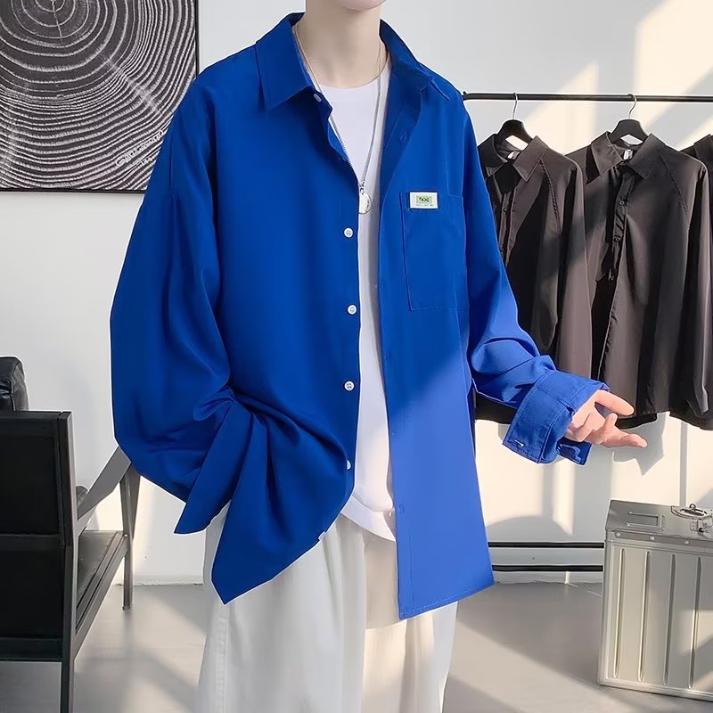 Áo Sơ Mi Nam Dài Tay Màu Trơn Thời Trang Hàn Quốc