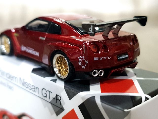 Xe Mô Hình Pandem Nissan GT-R R35 GT Wing Lava 1:64 MiniGT ( Đỏ #92)