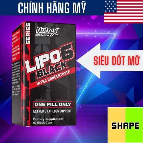 Viên Uống Đốt Mỡ Cao Cấp | Nutrex Lipo-6 Black Ultra Concentrade (60 Viên) - Chính Hãng The Shape