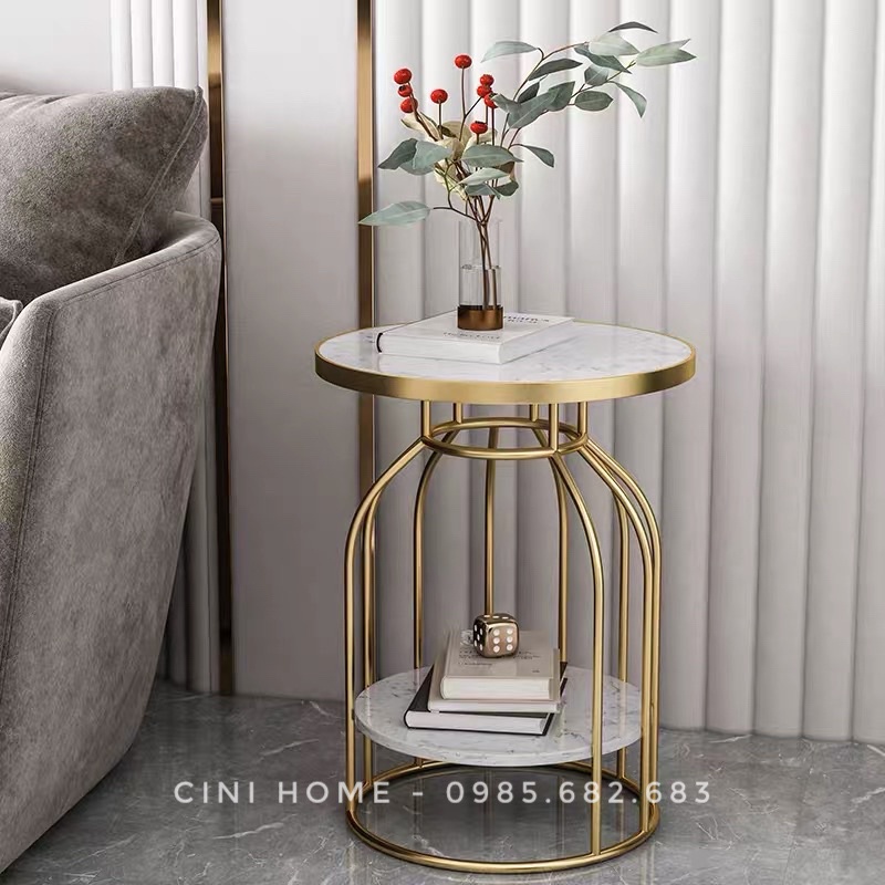 Bàn Trà Sofa 2 Tầng Đá Tròn C'Home BG03 Giá Tại Xưởng