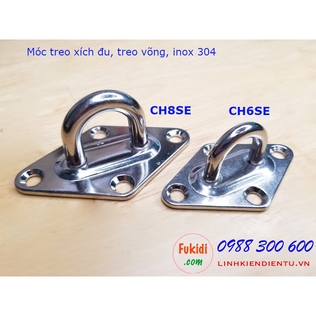 Móc treo xích đu, treo ghế đu, treo võng, treo quạt trần, inox 316 size M5, M6, M8, M10 - CH5SE, CH6SE, CH8SE và CH10SE