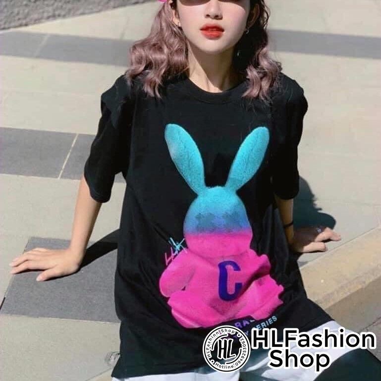[ Mã WASTAPR giảm 10K đơn 50K] Áo thun tay lỡ form rộng Ulzzang Bad Rabbit dáng Unisex, áo phông HLFashion | BigBuy360 - bigbuy360.vn