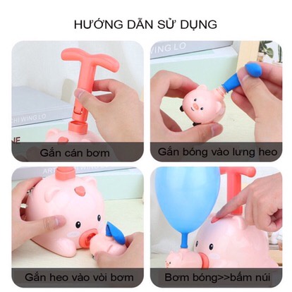 Đồ Chơi Xe thú Chạy Bằng Khí Kiêm Bơm Thổi Bong Bóng Cho Bé - BỐ KHỦNG LONG