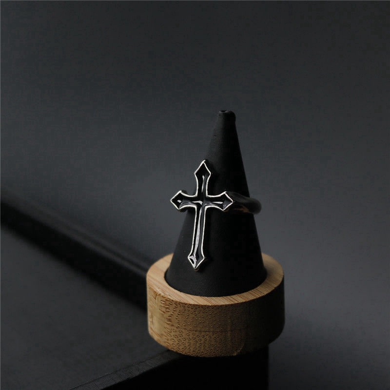 Nhẫn Hở Họa Tiết Chữ Thập Phong Cách Hip Hop Cổ Điển Thời Trang 23419 Dành Cho Nam Và Nữ