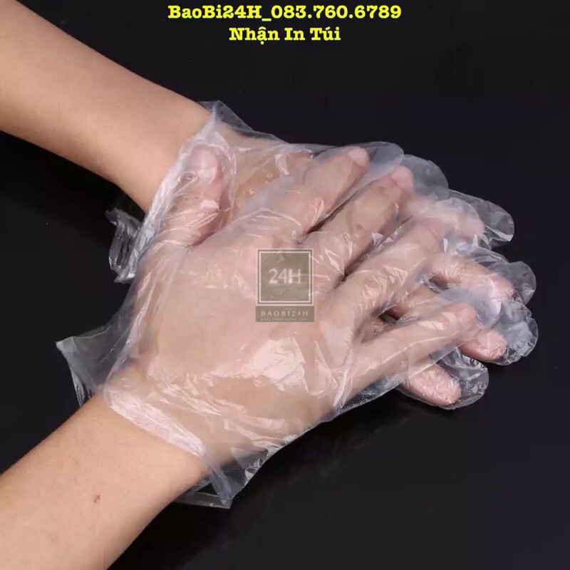 0,5KG - 1KGGĂNG TAY NILONG TIỆN LỢI Găng tay, bao tay nilong dùng 1 lần để chế biến thực phẩm, làm tóc...