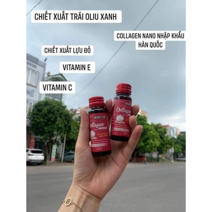 [ Hàng Chính Hãng] Colagen uống -NANO Hàn Quốc Hộp 7 chai làm trắng da trẻ hoá làn da xoá mờ nám đều màu da 03