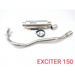 pô xe exciter 150 leovince trắng full cổ