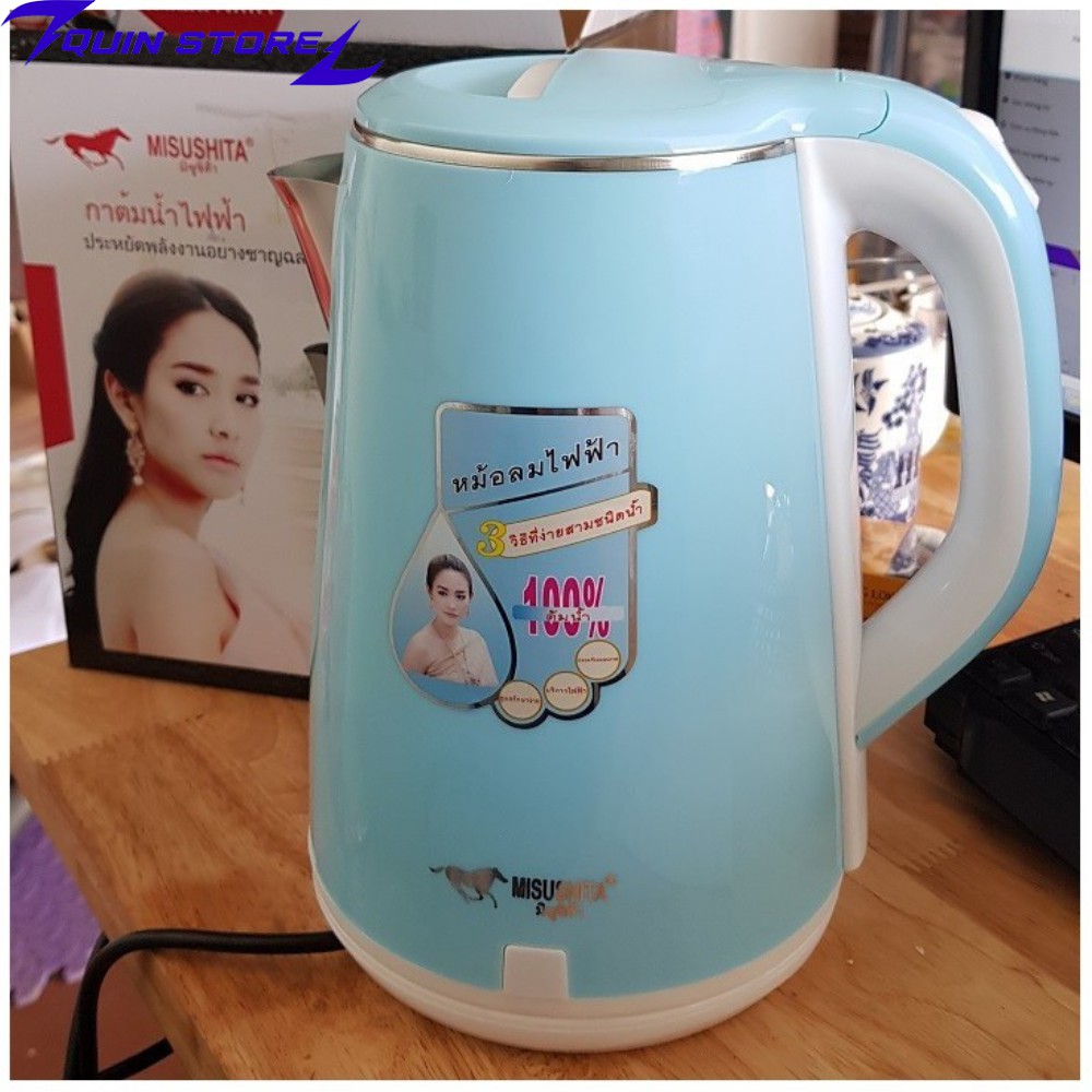 Ấm Siêu Tốc 2 Lớp JipLai Thái Lan Dung Tích 2.5L Cao Cấp