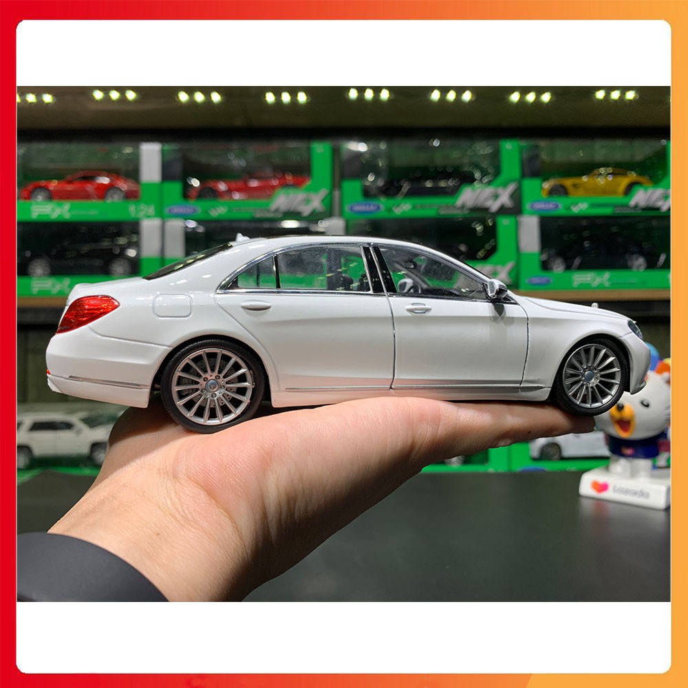 [Mã LIFEXANH03 giảm 10% đơn 500K] Xe mô hình Mercedes-Benz S500 tỉ lệ 1:24 hãng Welly Kim loại, Full box]