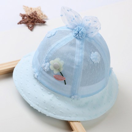 Nón lưới hoa đính nơ xinh xắn cho bé