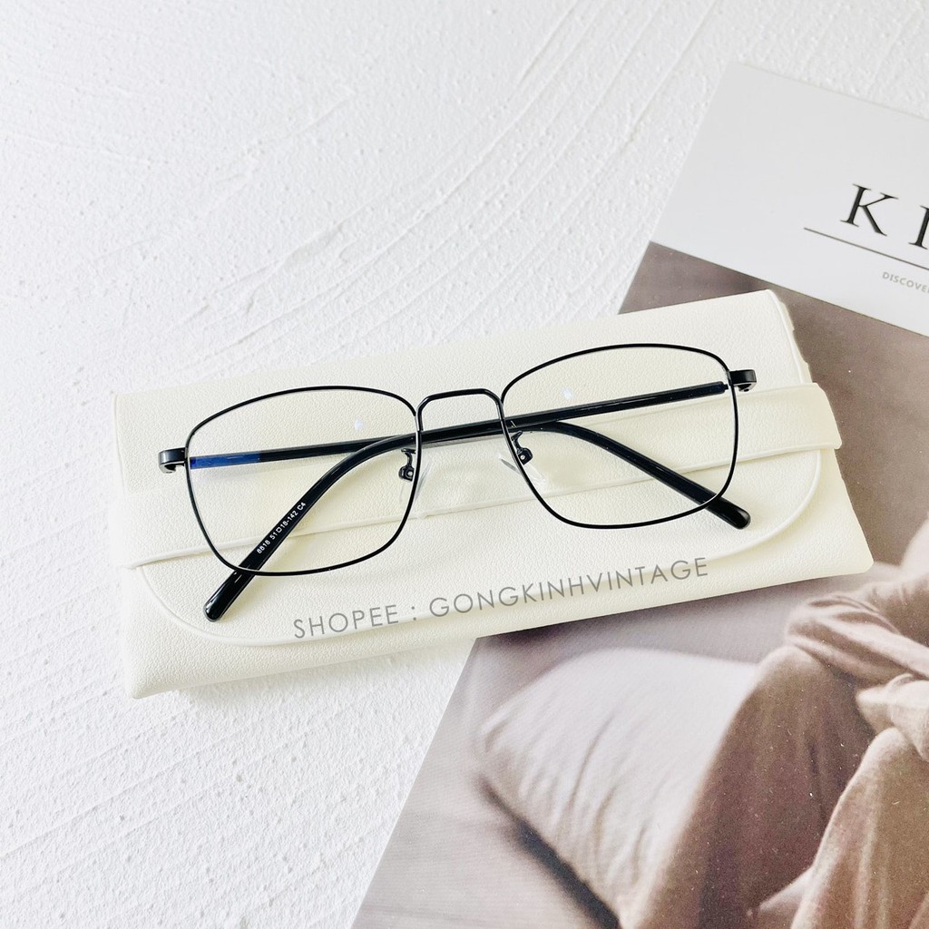 Gọng kính cận nữ , kim loại mảnh dáng vuông Fiveminutes 8818 nhiều màu siêu xinh