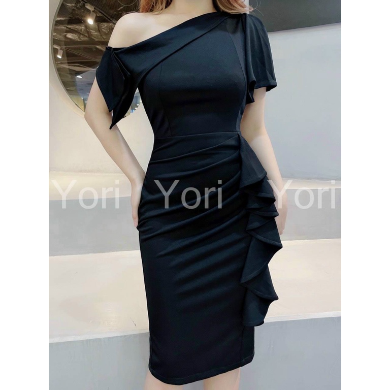 (Mẫu Mới) Đầm UMI Hở Vai Ôm Body Siêu Hack Dáng Up HHP