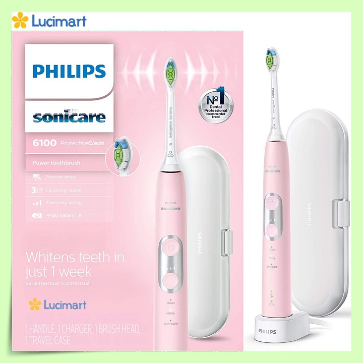 Bàn chải điện Philips Sonicare ProtectiveClean dòng 6100, 6300, 7000 [Hàng Mỹ]