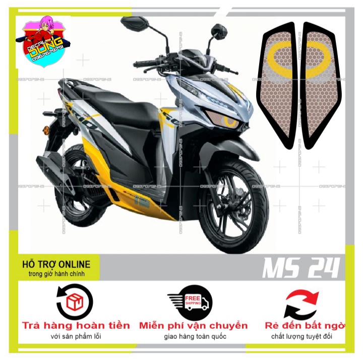 DECAL DÁN ĐÈN SƯƠNG MÙ XE VARIO 2020 (DECAL TRONG SUỐT) MS 24 - DUNG DECAL