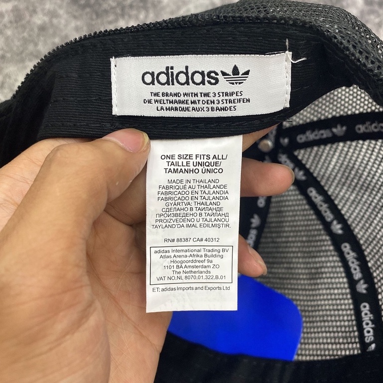 💥  Mũ Thời Trang | Nón Kết Adidas Trefoil Trucker Cap All Black - DV0170 | ẢNH THẬT | FULL TAG CODE