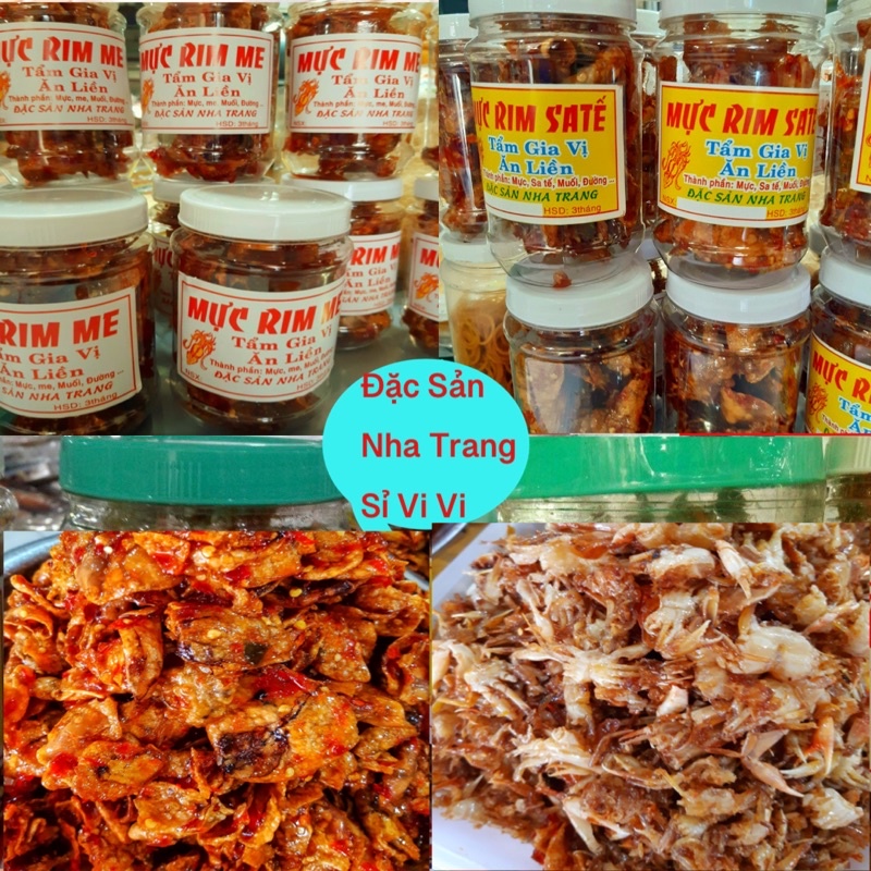 500g Mực rim sa tế Loại 1, mực rim me ngon, mực tẩm mực khô, cá khô, ăn vặt ngon Đặc sản Nha Trang Giá Sỉ SiViVi