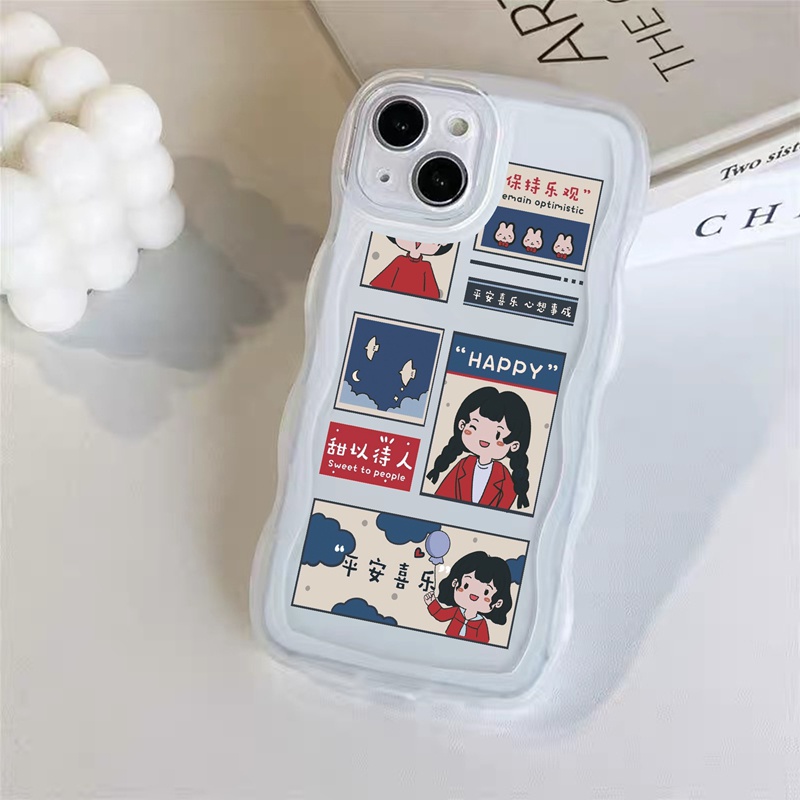 Suntaiho Ốp lưng iphone Ốp Điện Thoại TPU Mềm Trong Suốt Họa Tiết Khâu Sáng Tạo Cho iPhone 14 Pro 11 12 13 Pro Max XS X XR XS Max 7 8 Plus