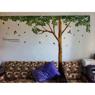 decal dán tường cây xanh lớn