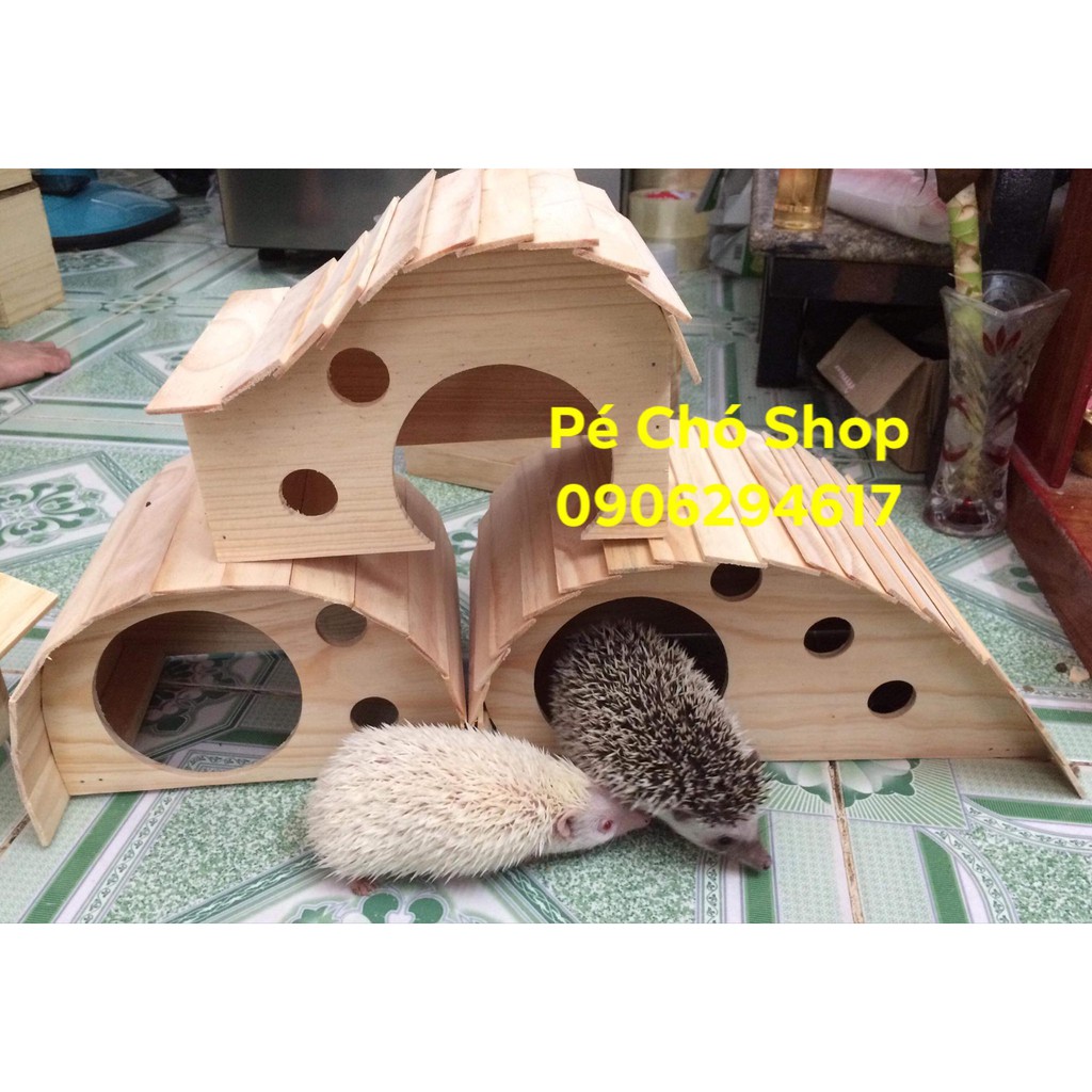 Nhà Ngủ Gỗ Thông kích thước SIÊU TO cho nhím,bọ ú ,sóc.