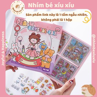 1 tấm sticker dán trang trí dễ thương chủ đề Lễ Hội Peach Crystal Ball VT176