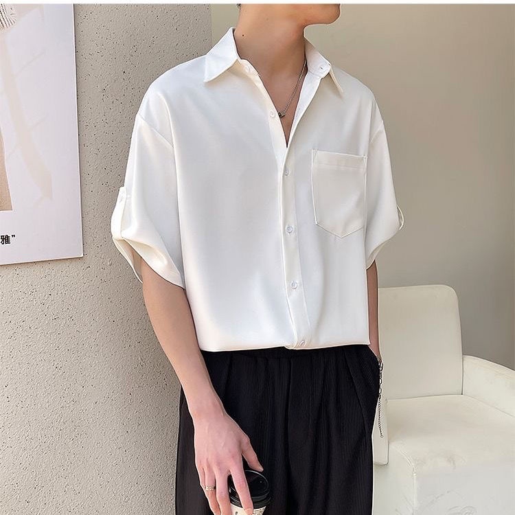 Áo Sơ Mi Ngắn Tay Dáng Rộng Thời Trang Mùa Hè Dành Cho Nam