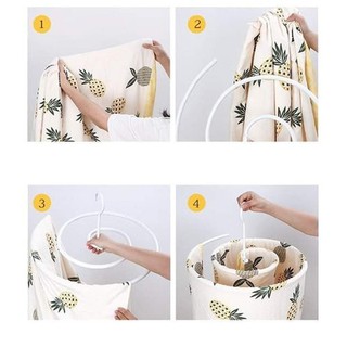 Móc phơi chăn mền thông minh hình tròn inox không gỉ, móc phơi chăn mền chịu lực FASOLA