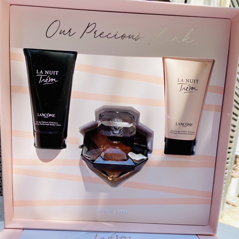 Set Nước hoa Nữ LANCOME Tresor La Nuit EDP 50ml kèm sữa tắm & lotion Sang trọng, quyến rũ