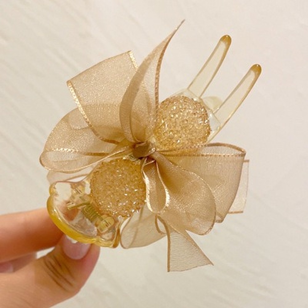 Kẹp Tóc Nơ Đính Đá Sang Trọng Cho Nữ