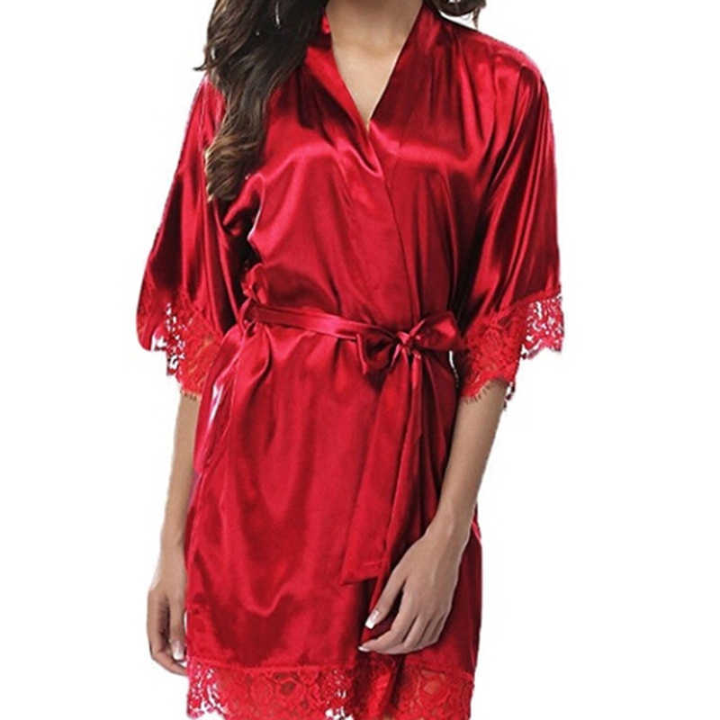 Áo Choàng Ngủ Kimono Chất Phi Bóng Cho Phái Nữ | BigBuy360 - bigbuy360.vn