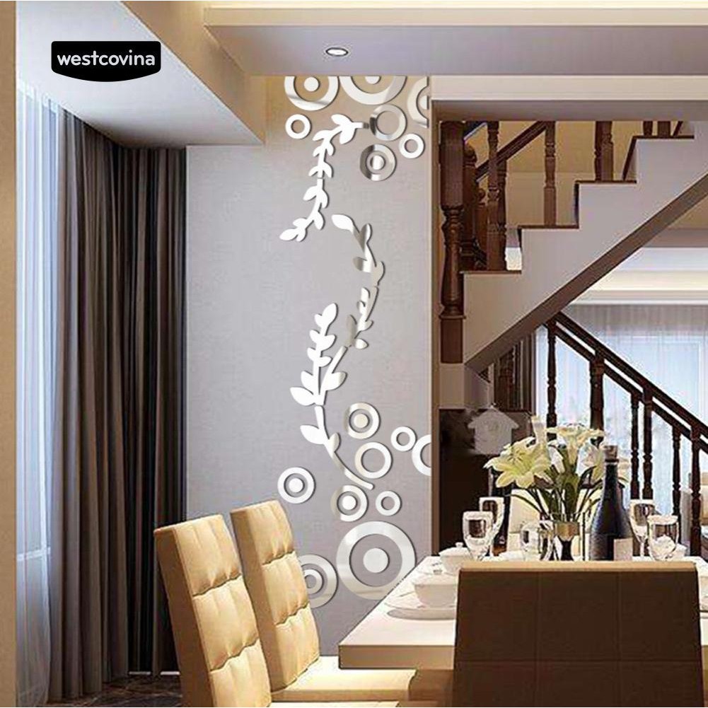 Set miếng dán tráng gương trang trí