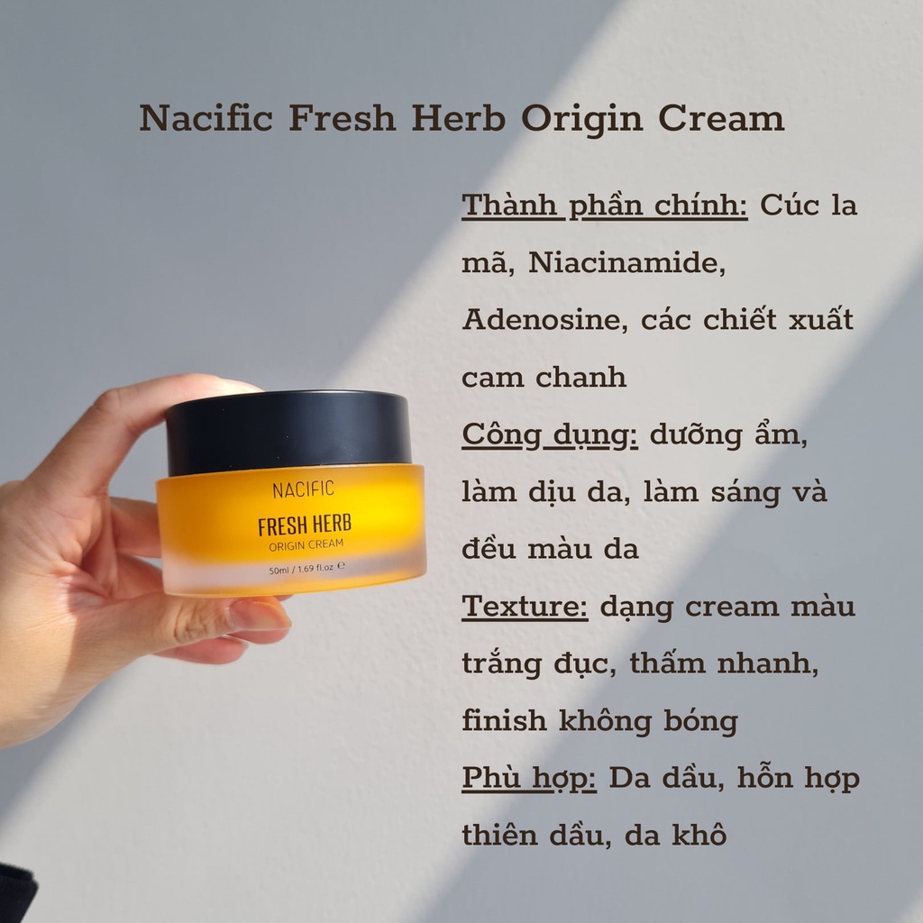 Kem dưỡng chống lão hóa Nacific Fresh Herb Origin Cream 50ml