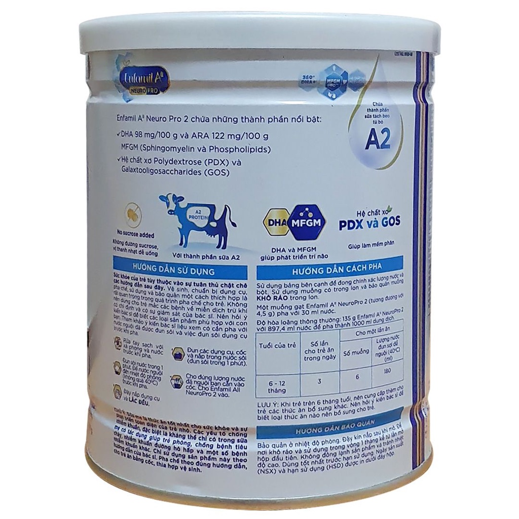 Sữa Bột Enfamil A2 Neuropro 2 (350g)