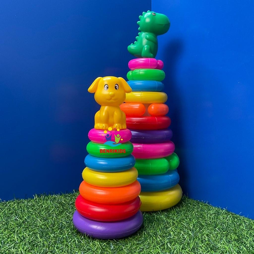 Đồ Chơi Xếp Hình Vòng Tròn Giúp Bé Nhận Biết Màu Sắc Cơ Bản Tháp Xếp Chồng Benrikids