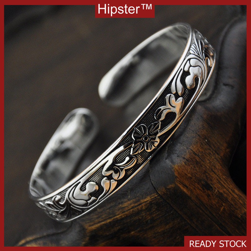 Classic Vintage Fashion Silver Bracelet Women 's Adjustable Ornament