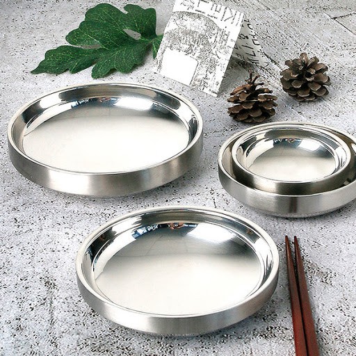 Đĩa Inox đựng thức ăn kèm Hàn Quốc