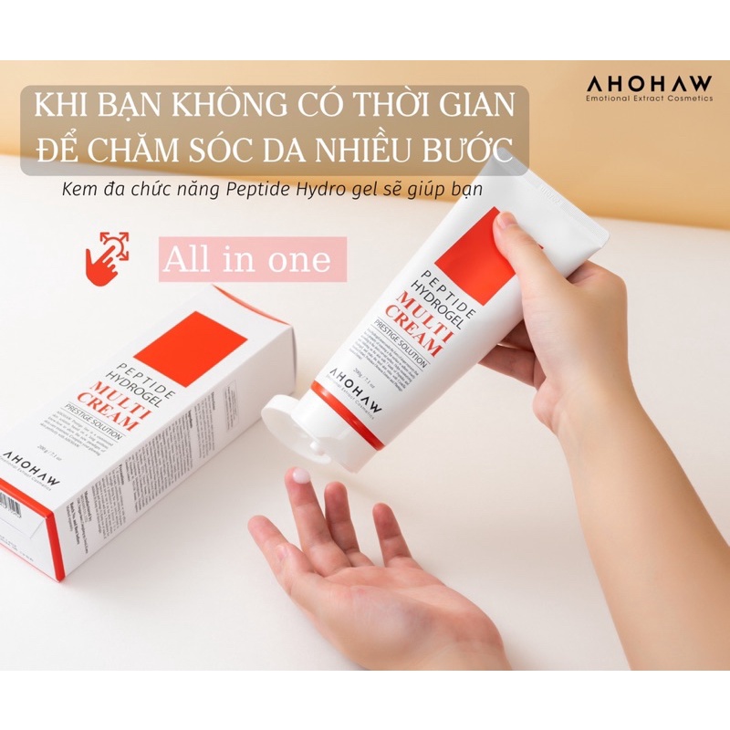 [Chính hãng]Kem dưỡng đa chức năng AHOHAW PEPTIDE HYDROGEL MULTI CREAM - Chính hãng Hàn Quốc