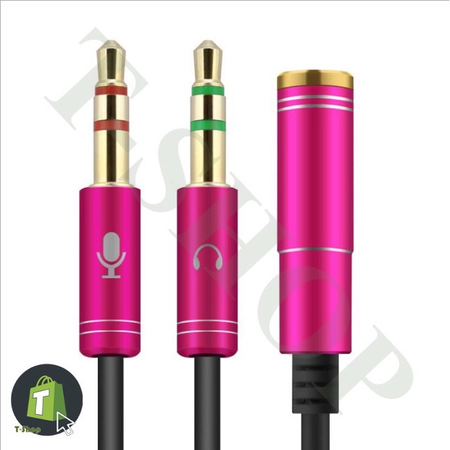 Jack chuyển đổi tai nghe 3.5 sang Audio và míc