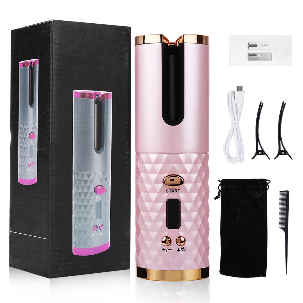 Máy uốn tóc làm xoăn tóc mini tự động sạc điện không dây